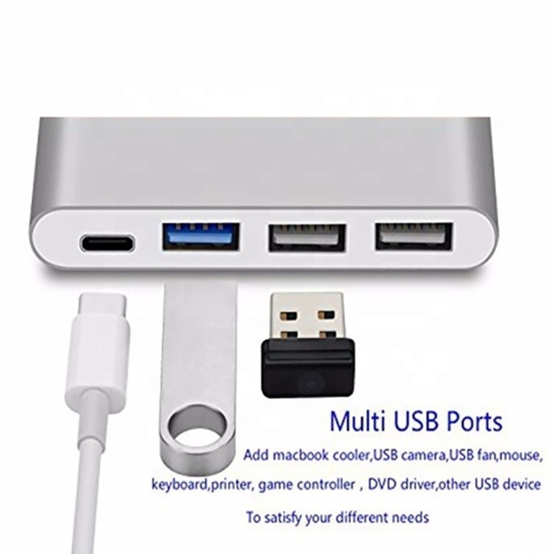 USB 3.1 Giao diện 4-In-1 Type C Hub Multiple Adapter Cho Chuyển dữ liệu nhanh