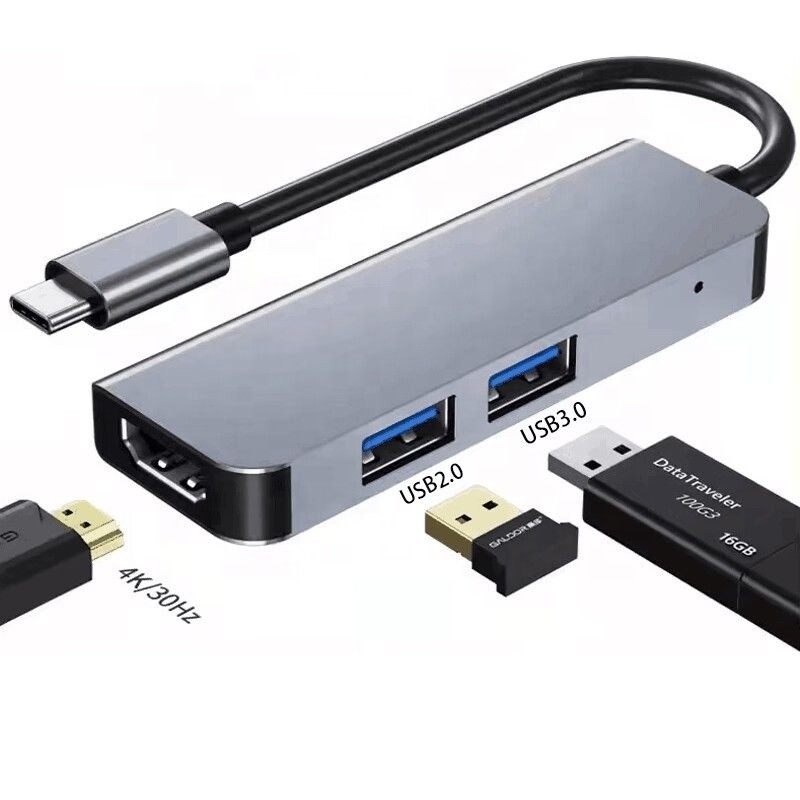 USB C Hub với 4K HDMI và tốc độ cao USB 3.0 tương thích với Windows Mac