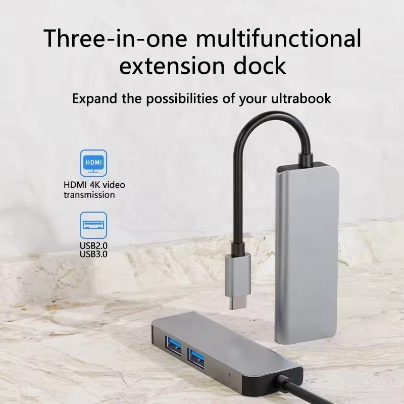 USB C Hub với 4K HDMI và tốc độ cao USB 3.0 tương thích với Windows Mac