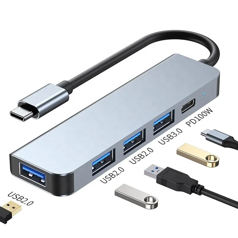 9-In-1 USB C Type C Adapter Hub với sạc 100W PD và đầu ra USB3.0 3 * USB2.0