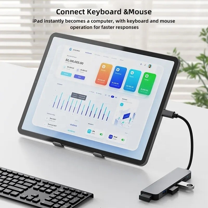 9-In-1 USB C Type C Adapter Hub với sạc 100W PD và đầu ra USB3.0 3 * USB2.0