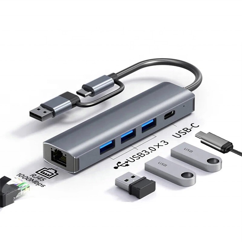 12-in-1 Multiport Adapter USB C Hub Docking Station Với Giao diện USB 3.1 Và RJ45 Gigabit Ethernet