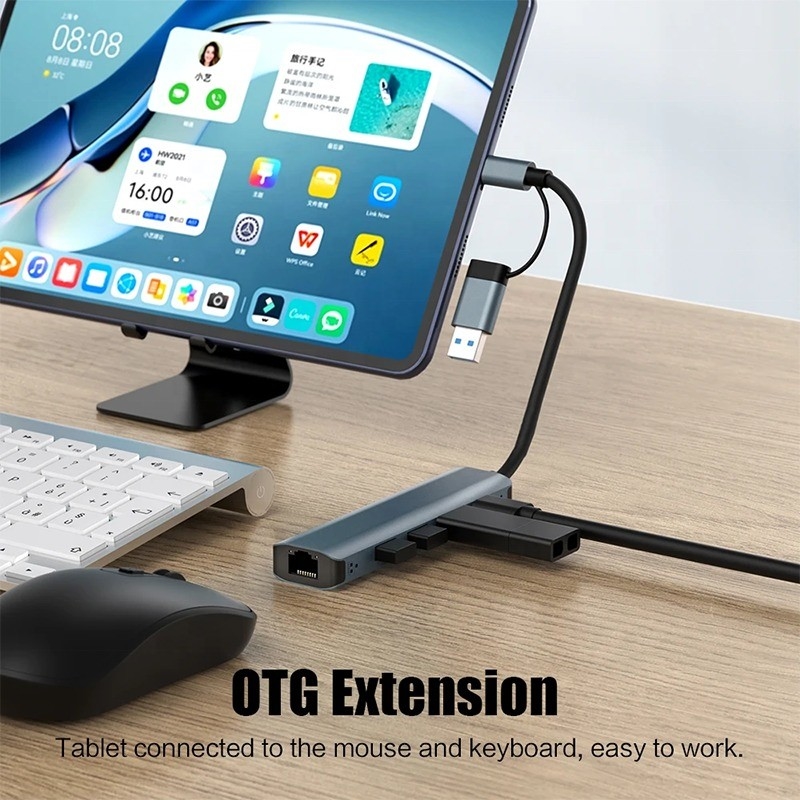 12-in-1 Multiport Adapter USB C Hub Docking Station Với Giao diện USB 3.1 Và RJ45 Gigabit Ethernet