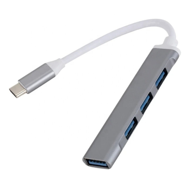 Aluminium 4 cổng USB Type-C đến USB 3.0 2.0 Data Hub để truyền dữ liệu tốc độ cao