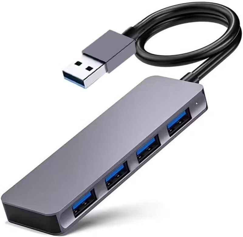 Tốc độ cao 4 cổng USB 3.0 HUB 5Gbps USB C di động với bộ điều hợp điện cho PC Mac Laptop