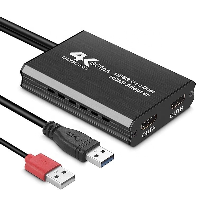 Không được bảo vệ USB 3.0 Dual HDMI x2 Output Audio Converter Converter cho màn hình laptop