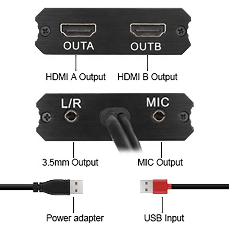 Không được bảo vệ USB 3.0 Dual HDMI x2 Output Audio Converter Converter cho màn hình laptop