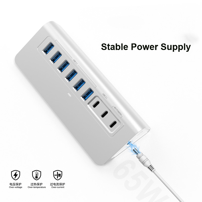 USB C Type-C đến RJ45 Ethernet Gigabit Lan Adapter cho máy tính xách tay có nhu cầu cao