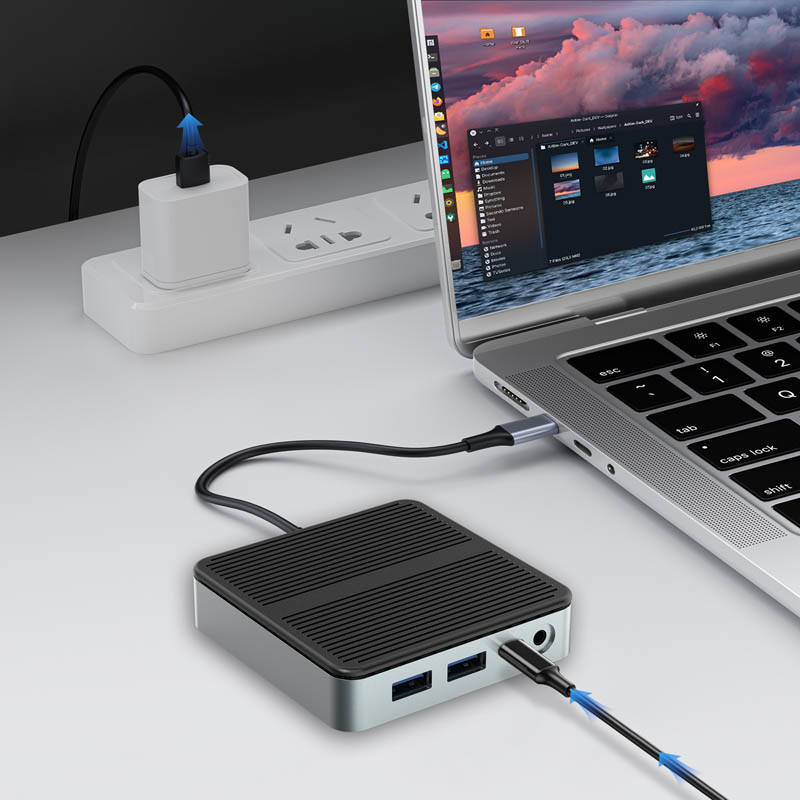 9 trong 1 Di chuyển dữ liệu tốc độ nhanh USB 3.0 Port Hub Type C Port To HDMI Adapter