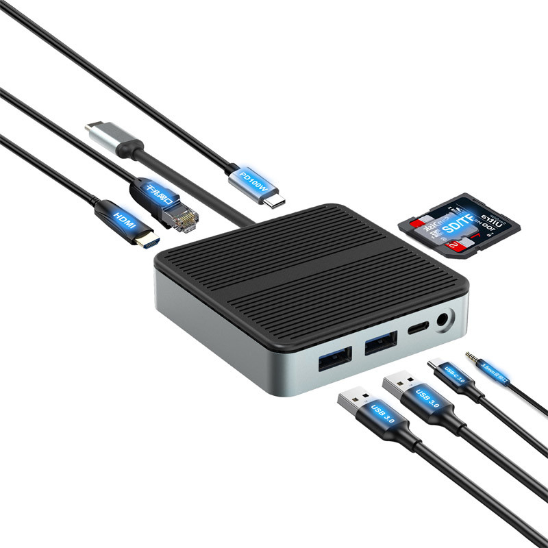9 trong 1 Di chuyển dữ liệu tốc độ nhanh USB 3.0 Port Hub Type C Port To HDMI Adapter