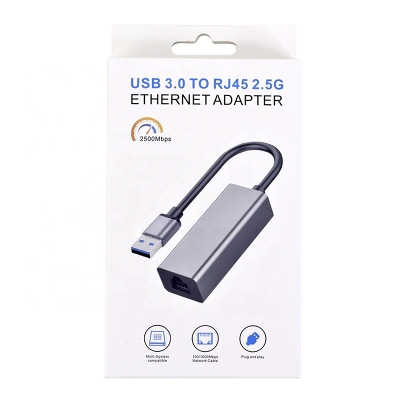 2500Mbps siêu tốc độ 2.5G USB 3.0 Network Card Adapter với 2.5G Gigabit Ethernet