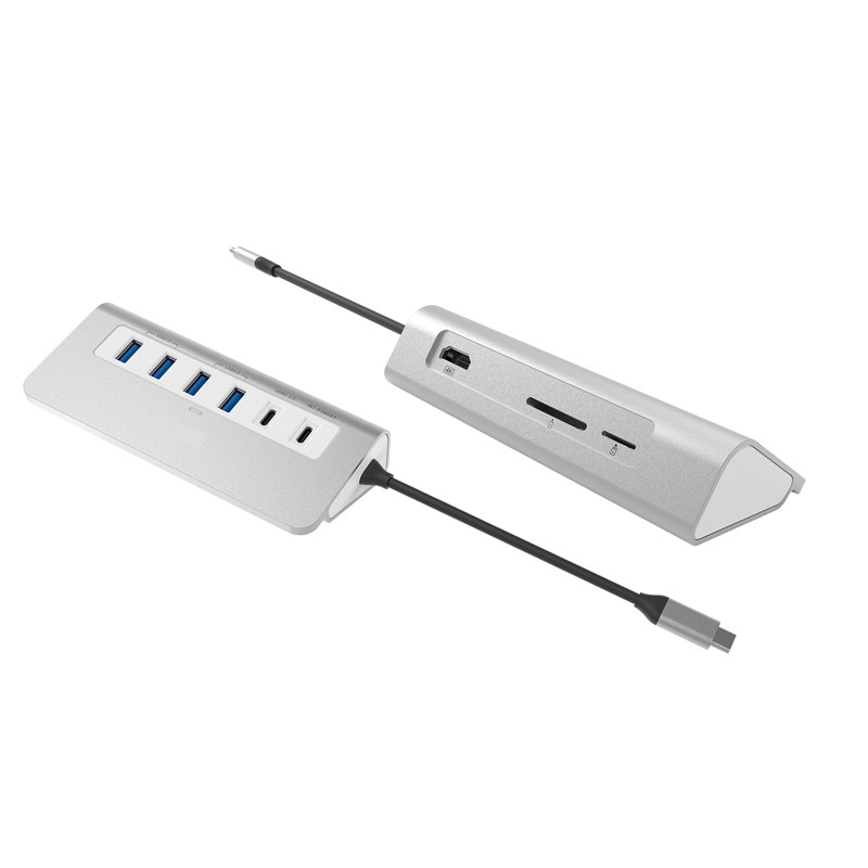 9 trong 1 Trạm đậu nối di động cho máy tính xách tay với trình đọc thẻ SD HDMI 4K