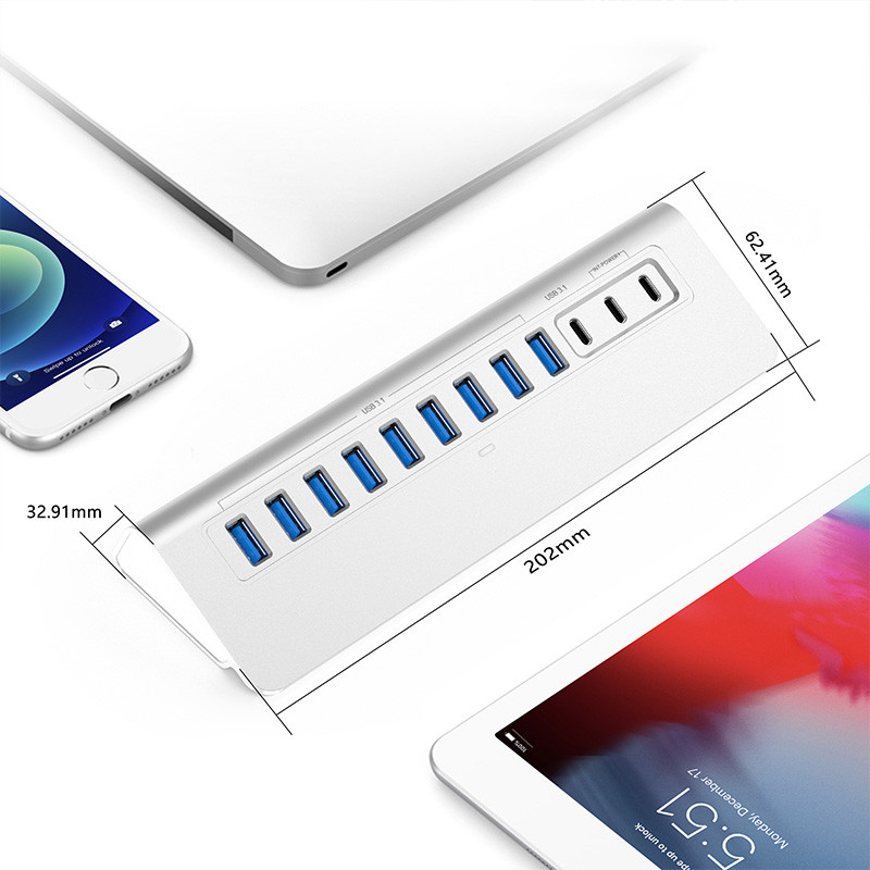 USB C Type-C đến RJ45 Ethernet Gigabit Lan Adapter cho máy tính xách tay có nhu cầu cao