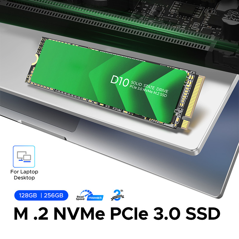 High Speed PCIe 3.0 Interface M.2 SSD với dung lượng 128GB và bộ điều khiển SATA 6Gb/s