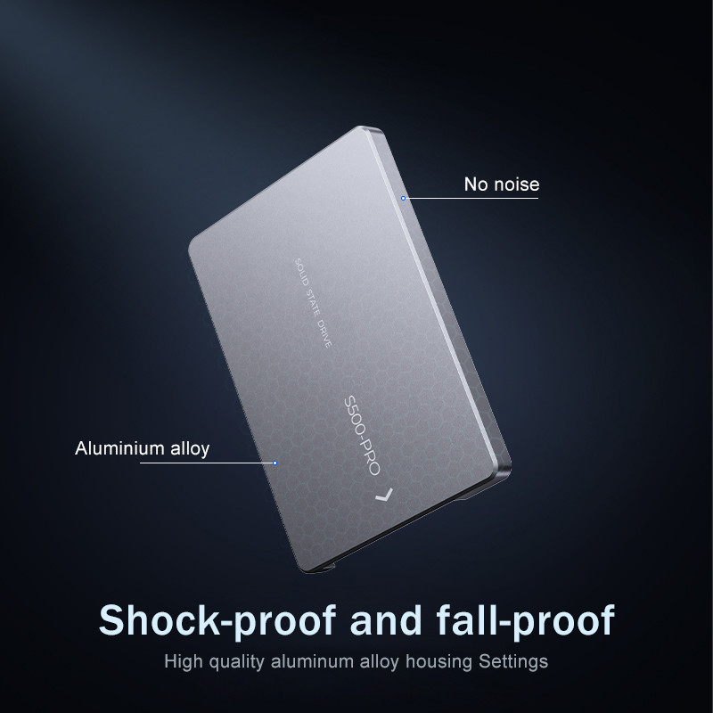 SSD chống sốc lên đến 4TB 350G Ở 0,5ms 0 °C đến 55 °C Kháng sốc