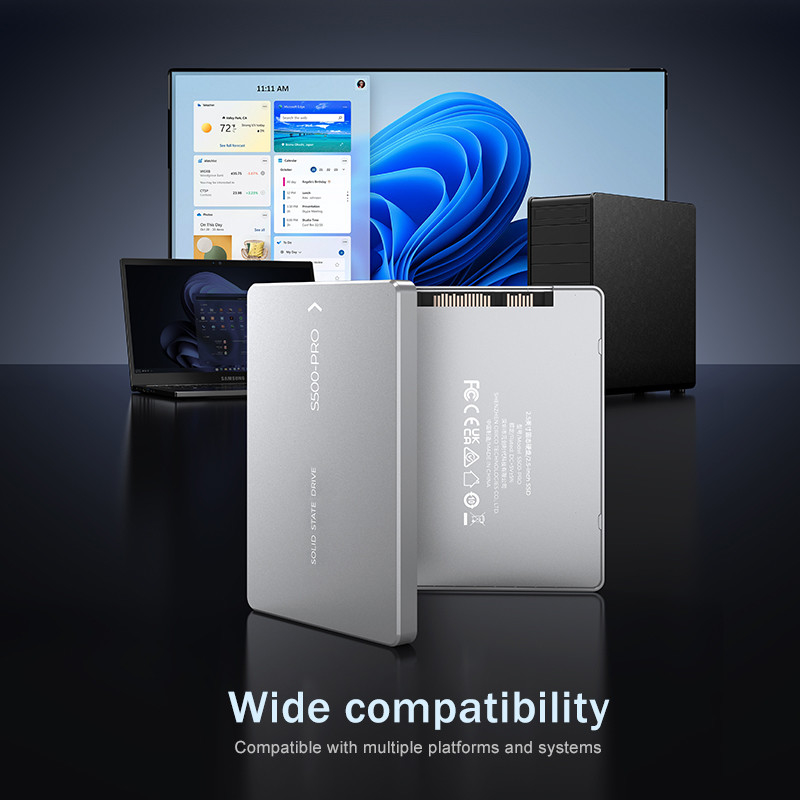 SSD chống sốc lên đến 4TB 350G Ở 0,5ms 0 °C đến 55 °C Kháng sốc