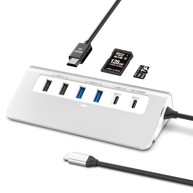 Các tính năng bổ sung 9 trong 1 Trạm dock USB-C với hướng dẫn sử dụng và thiết kế nhỏ gọn bao gồm