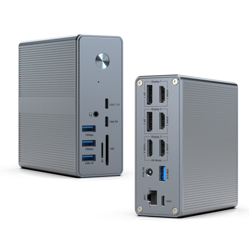 18 trong 1 Trạm đậu nối USB-C Độ phân giải cao lên đến 4K với Chế độ mở rộng liên kết hiển thị