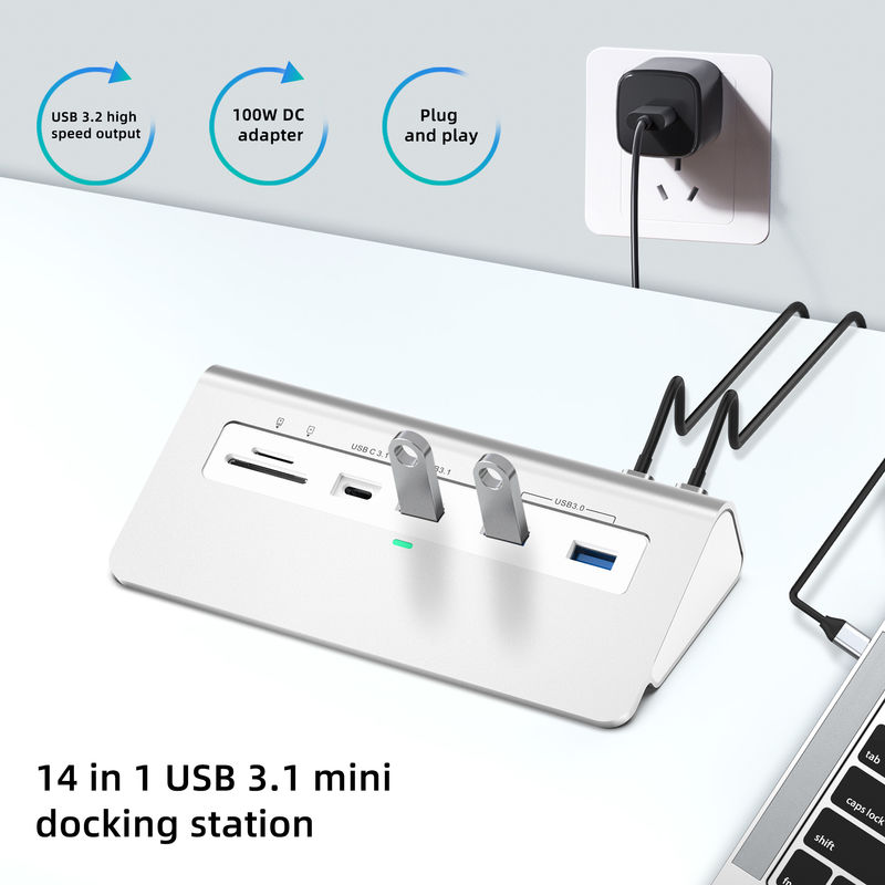 Subosen Manufacture 14 In 1 Type-c USB C 1G Inthernet 4K HDMI Đường nối bàn
