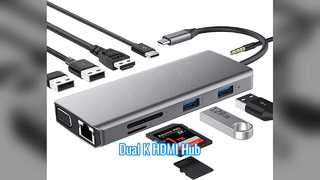 0 Trong USB C Hub Dual K 60Hz HDMI
