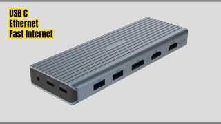 USB C Hub Ethernet tăng tốc máy tính xách tay của bạn